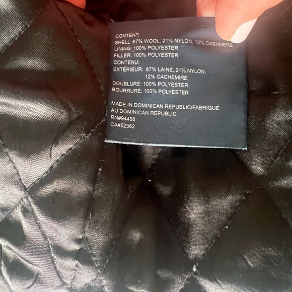 Men’s Nautica Zipper and Button Black Wool Pea Coat - Picture 9 of 9